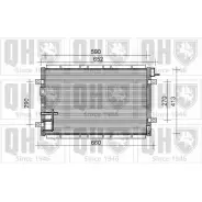 Радиатор кондиционера QUINTON HAZELL CV0 X4 QCN435 UKK9046 664536