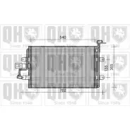 Радиатор кондиционера QUINTON HAZELL Volkswagen Bora (A4, 1J) 4 1999 – 2005 WTJHY96 51 LZYD QCN484