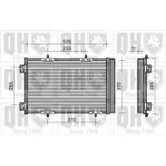 Радиатор кондиционера QUINTON HAZELL E 0A5VX QCN492 XBH33ZK 664596