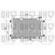 Радиатор кондиционера QUINTON HAZELL QCN546 664652 WX9WUS 34ZS AQ