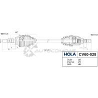 Привод в сборе HOLA CV60-028 7 ZMC24F 1441272865