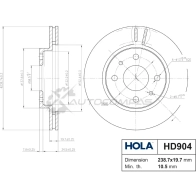 Тормозной диск вентилируемый HOLA 1271766020 3O8 AH 8718401507197 HD904 - Изображение 2