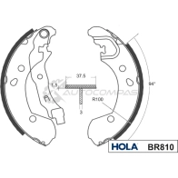 Тормозные колодки барабанные HOLA BR810 IMET U1I 1424666679 - Изображение 2