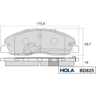 Тормозные колодки дисковые HOLA BD825 1439896441 AF IJVF - Изображение 2