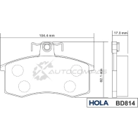 Тормозные колодки дисковые HOLA IJQ IA6 BD814 8718401501492 1271762496 - Изображение 2