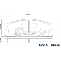 Тормозные колодки дисковые HOLA BD816 XPX4 WX 1271762502 8718401501515 - Изображение 2
