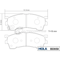 Тормозные колодки дисковые HOLA 1271763412 BD858 8718401502079 S 8Q4TP - Изображение 2