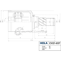 ШРУС внутренний HOLA CV21-037 8718401523227 1424603566 ZWF IRAP - Изображение 3