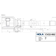 ШРУС внутренний HOLA HBVXD LU CV22-992 8718401523357 1424603573 - Изображение 2