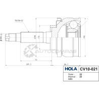 ШРУС наружный HOLA CV10-021 1441273325 XY9K 2 - Изображение 3