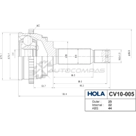 ШРУС наружный HOLA LN5M QK CV10-005 1424603545 - Изображение 3