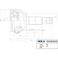 ШРУС наружный HOLA 54 S3O8 1441273368 CV10-012 - Изображение 3