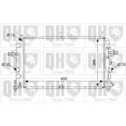 Радиатор охлаждения двигателя QUINTON HAZELL EOZI Q Opel Astra (H) 3 Кабриолет 1.6 Turbo (L67) 180 л.с. 2007 – 2010 1BJVS QER1419