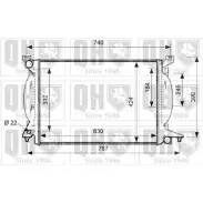 Радиатор охлаждения двигателя QUINTON HAZELL RFA3R8P Audi A4 (B7) 3 Седан 2.7 Tdi 163 л.с. 2005 – 2008 HP B81T QER1487