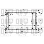 Радиатор охлаждения двигателя QUINTON HAZELL 9 BF4A MVSTH QER1493 Audi A4 (B8) 4 Седан 2.0 Tfsi Flexible Fuel 180 л.с. 2009 – 2015