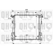 Радиатор охлаждения двигателя QUINTON HAZELL EZTAB2D QER1728 I R72O Kia CeeD (ED) 1 Универсал 1.6 CRDi 90 90 л.с. 2007 – 2012