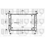 Радиатор охлаждения двигателя QUINTON HAZELL Fiat Palio (178) 1 Хэтчбек 1.6 16V 100 л.с. 1996 – 2002 5016594017145 C1FD T qer1926
