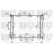 Радиатор охлаждения двигателя QUINTON HAZELL QER2547 Renault Clio (KR) 3 Универсал 1.5 dCi (KR1C. KR1N) 103 л.с. 2008 – 2025 98 N1L7 XS1P9G