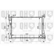 Радиатор охлаждения двигателя QUINTON HAZELL 671161 TDHBV QS P5Z7U QER2551