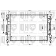 Радиатор охлаждения двигателя QUINTON HAZELL 671164 42D1NRP 3IAB 3 QER2554
