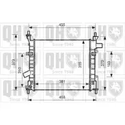 Радиатор охлаждения двигателя QUINTON HAZELL QER2562 Ford KA 1 (CCQ, RB) Хэтчбек 1.3 i 70 л.с. 2002 – 2008 M ZUZSP DL644EP