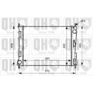 Радиатор охлаждения двигателя QUINTON HAZELL QER2595 89VE5L E6 F6W8 671204