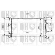 Радиатор охлаждения двигателя QUINTON HAZELL Renault Megane (BZ) 3 Хэтчбек 1.5 dCi 106 л.с. 2009 – 2024 2V9EMP QER2599 WXT DB5