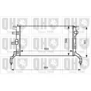 Радиатор охлаждения двигателя QUINTON HAZELL Renault Laguna (BT) 3 Хэтчбек 1.5 dCi (BT00. BT0A. BT0T. BT1J) 110 л.с. 2007 – 2015 SD2 TD 53UTMR QER2601