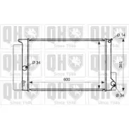 Радиатор охлаждения двигателя QUINTON HAZELL BGOJXK Toyota Auris (E150) 1 Хэтчбек 1.8 4WD (ZRE154) 136 л.с. 2009 – 2012 87OE6F Z QER2612
