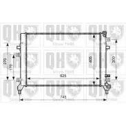 Радиатор охлаждения двигателя QUINTON HAZELL 4 3VEI QER2618 671227 IPD4I