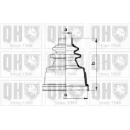 Комплект пылника, приводной вал QUINTON HAZELL UX2IJAE 675484 QJB994 DW4L E