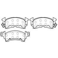 Тормозные колодки, дисковые, комплект HSB HP5110 1424667055 2LFM68 R NI9KFS