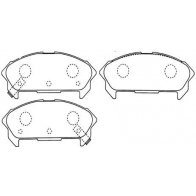 Тормозные колодки, дисковые, комплект HSB 9T4UH GBBT C6R HP8189 1424667114