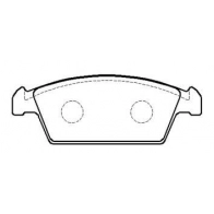 Тормозные колодки, дисковые, комплект HSB E61OO HP9726 UQQ 0TQ9 1424554602