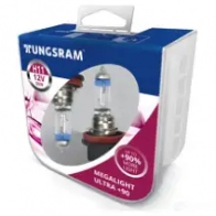 Лампа галогеновая H11 MEGALIGHT ULTRA +90% 55 Вт 12 В TUNGSRAM 1439691460 94RZ 6 53110SXUPB2