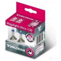 Лампа галогеновая H4 MEGALIGHT ULTRA +120% 60/55 Вт 12 В TUNGSRAM GDO9 X3 50440SNUPB2 1439691545