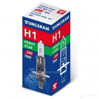Лампа галогеновая H1 HEAVY STAR 70 Вт 24 В TUNGSRAM 50320UHDLB1 1439693432 18CW9 B3