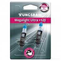 Лампа галогеновая H1 MEGALIGHT ULTRA +120% 55 Вт 12 В TUNGSRAM 50310NUBL2 1439693563 I PWR869