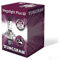 Лампа галогеновая H4 MEGALIGHT PLUS +60% 60/55 Вт 12 В TUNGSRAM 9G D1S 1439693566 50440MPUB1