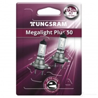 Лампа галогеновая H7 MEGALIGHT PLUS +60% 55 Вт 12 В TUNGSRAM 1439693574 TL 6PF 58520MPUBL2