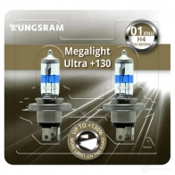 Лампа галогеновая H4 MEGALIGHT ULTRA +130% 60/55 Вт 12 В TUNGSRAM 9 XOFXH 50440XNUBL2 1439693576