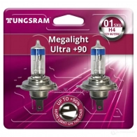 Лампа галогеновая H4 MEGALIGHT ULTRA +90% 60/55 Вт 12 В TUNGSRAM 50440SXUBL2 1439693579 B 0Y3HP0