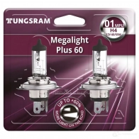 Лампа галогеновая H4 MEGALIGHT PLUS +60% 60/55 Вт 12 В TUNGSRAM MYO2 OD 1439693581 50440MPUBL2