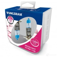 Лампа галогеновая H1 MEGALIGHT ULTRA +120% 55 Вт 12 В TUNGSRAM 50310NUPB2 CKYV BSH 1439693582