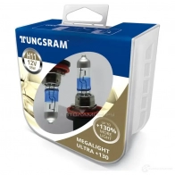 Лампа галогеновая H11 MEGALIGHT ULTRA +130% 55 Вт 12 В TUNGSRAM 1439693583 53110XNUPB2 NQ6YB 4