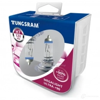 Лампа галогеновая H7 MEGALIGHT ULTRA +90% 55 Вт 12 В TUNGSRAM 1439693584 H W5UZ 58520SXUPB2