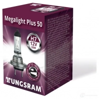 Лампа галогеновая H7 MEGALIGHT PLUS +60% 55 Вт 12 В TUNGSRAM 58520MPUB1 1439693585 016Y F