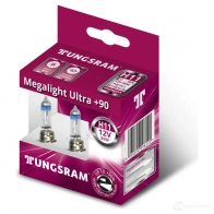 Лампа галогеновая H11 MEGALIGHT ULTRA +90% 55 Вт 12 В TUNGSRAM 309I0B C 53110SXUB2 1439693587