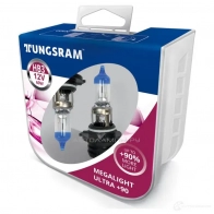 Лампа галогеновая HB3 MEGALIGHT ULTRA +90% 60 Вт 12 В TUNGSRAM 1439693589 9005XUPB2 LWE7 BJT