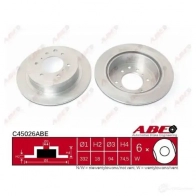 Тормозной диск ABE C45026ABE Mitsubishi Pajero 4 (V8, V9) Внедорожник 3.2 DI D (V88W. V98W) 170 л.с. 2007 – 2025 5900427204270 D 1SA94